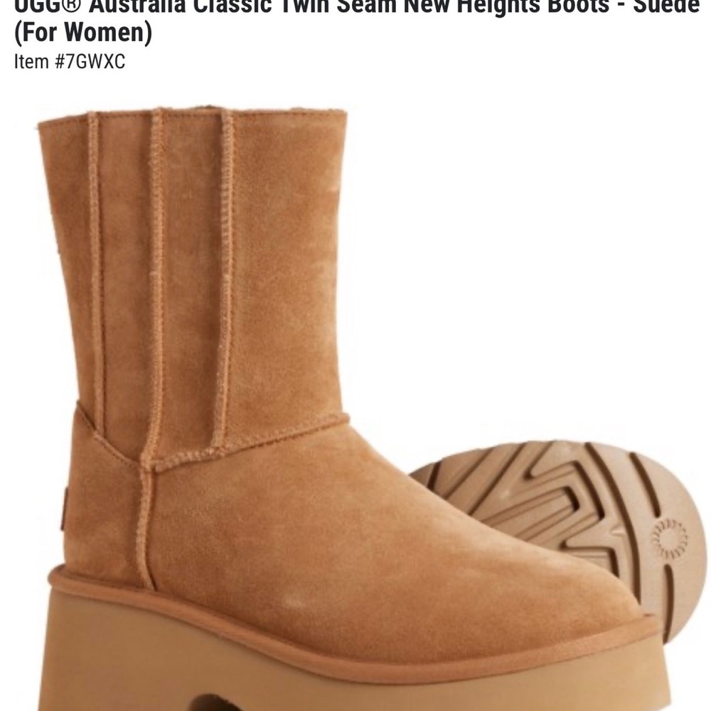 Ugg Twin Seams New Heights Suede Boots BNEW